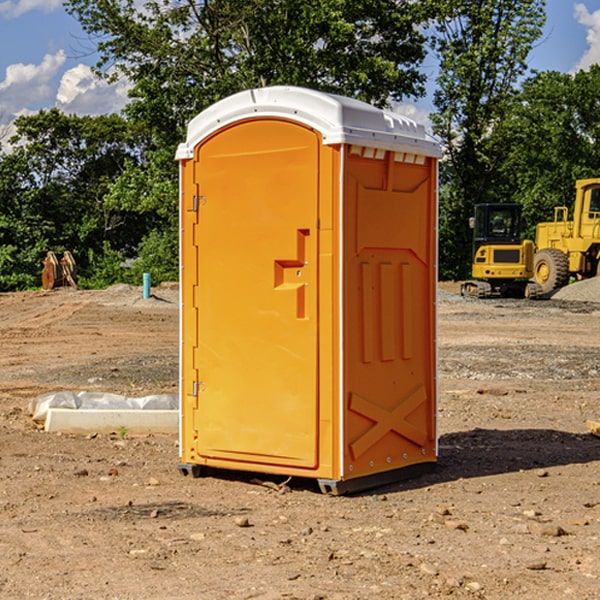 how often are the portable toilets cleaned and serviced during a rental period in Loraine